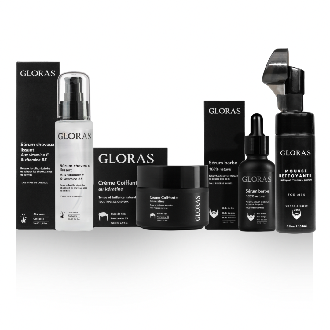 Coffret de soin barbe et cheveux FULL CARE - GLORAS