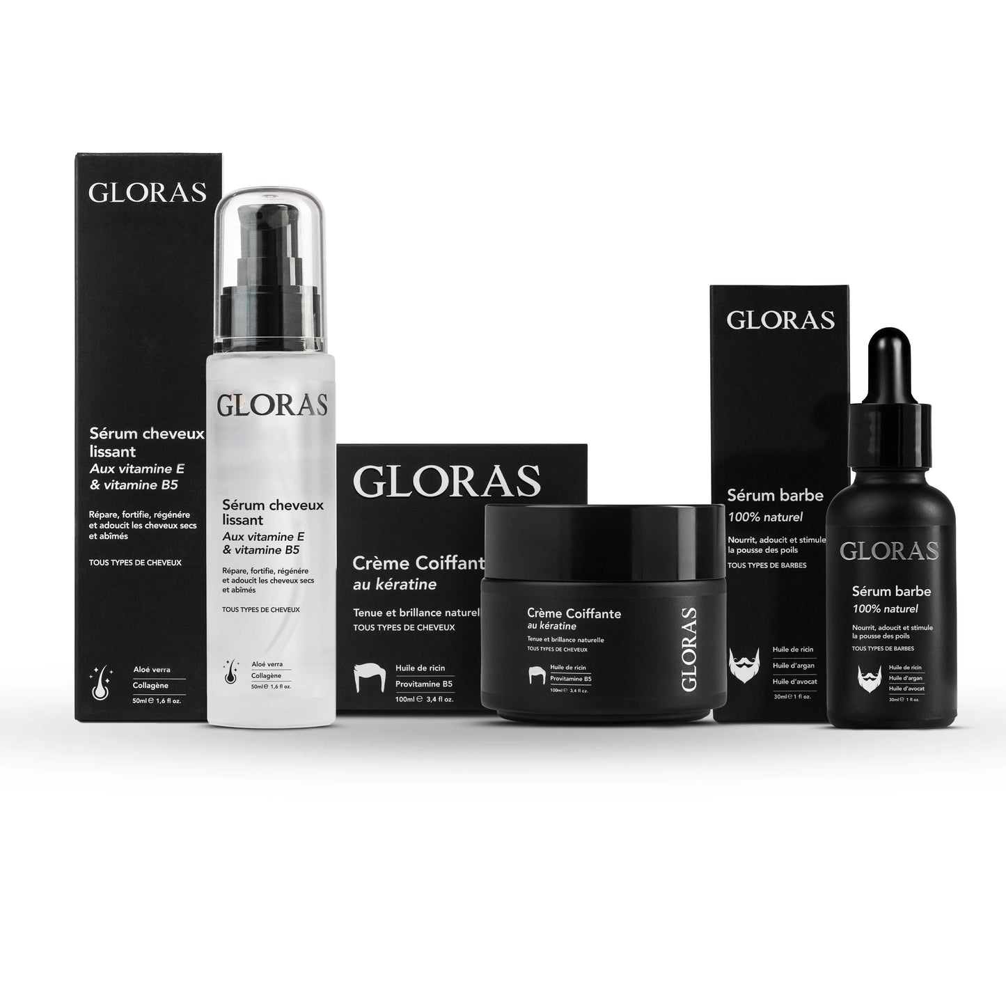 Coffret de soin barbe et cheveux FULL CARE - GLORAS