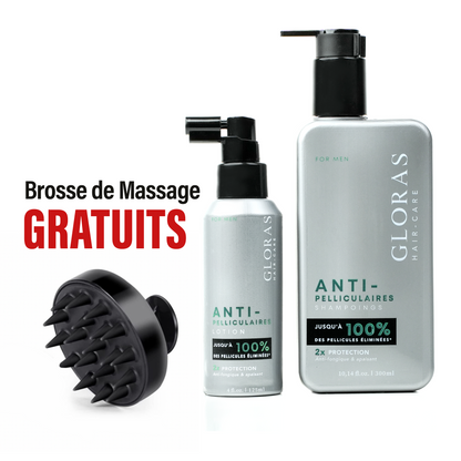 Pack Anti-Pelliculaire – ضد القشرة + Brosse de Massage en Silicone Gratuit 🎁