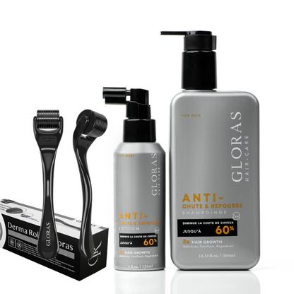 Pack Anti-Chute – ضد تساقط الشعر + Derma Roller  GRATUIT