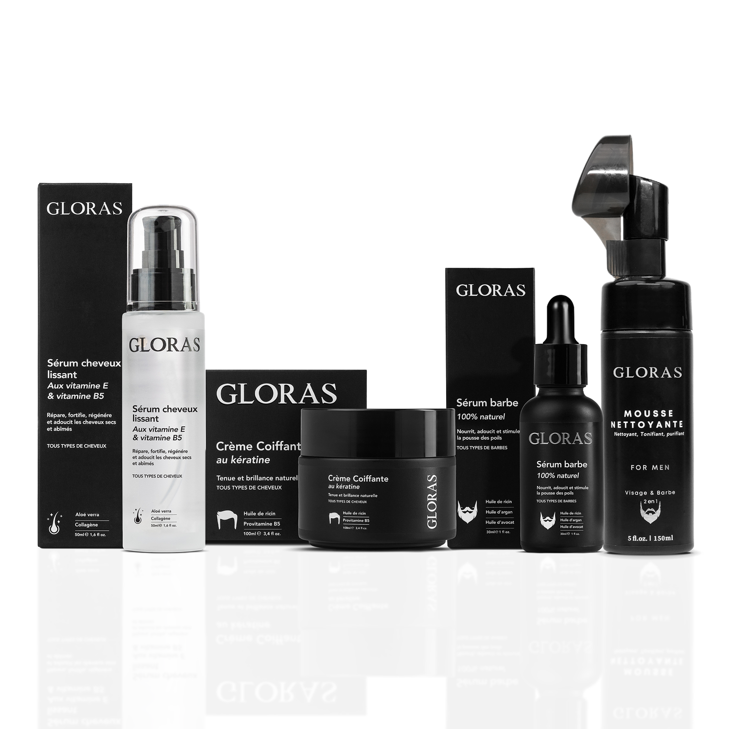 Coffret de soin barbe et cheveux FULL CARE - GLORAS