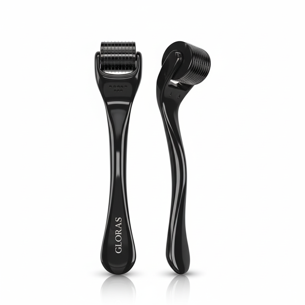 GLORAS Derma Roller 0.5 mm – 540 Aiguilles en Titane