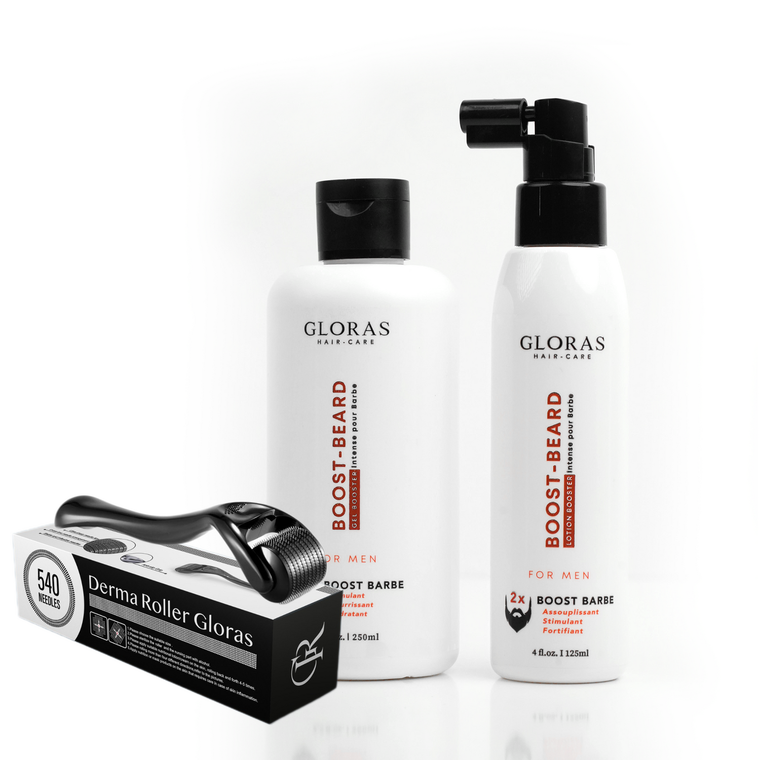 Pack Repousse Barbe – ضد فراغات اللحية + Derma Roller  GRATUIT