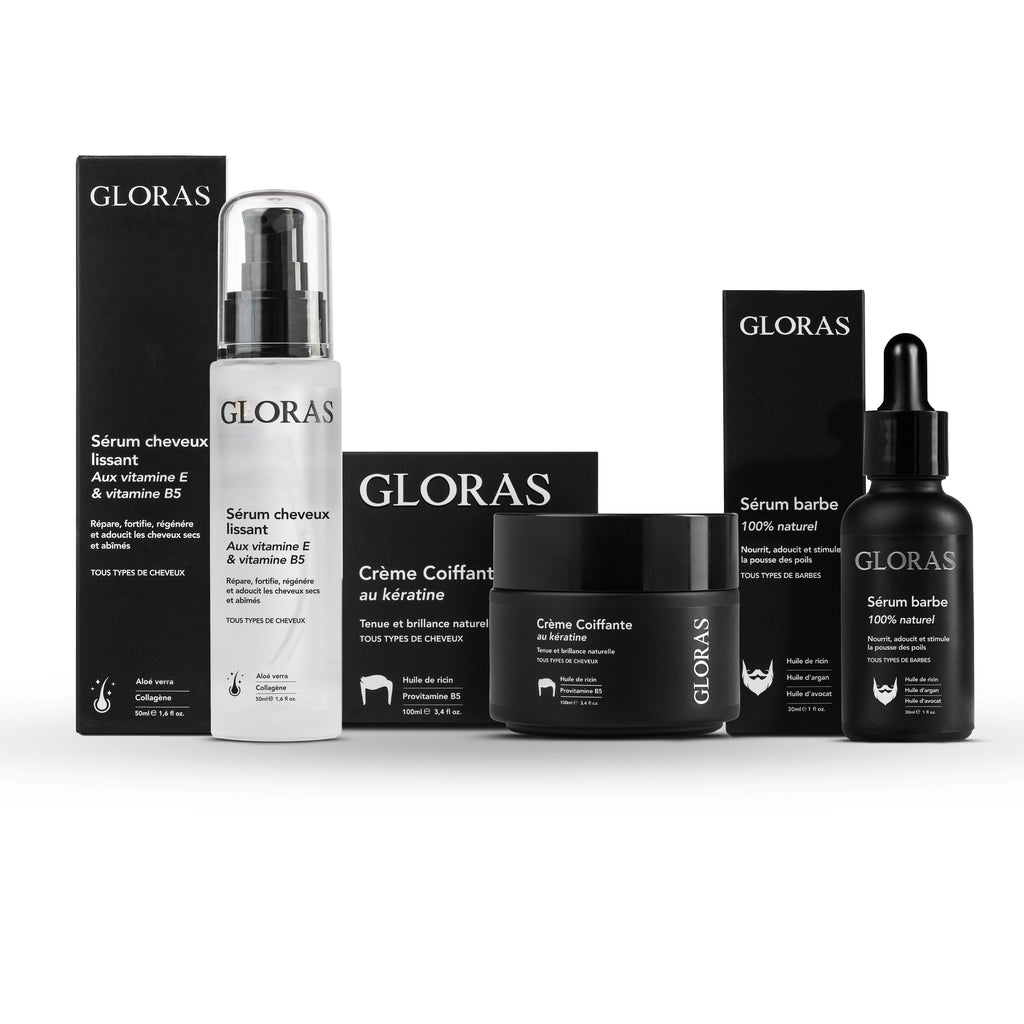 Coffret de soin barbe et cheveux FULL CARE - GLORAS