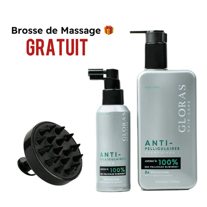Pack Anti-Pelliculaire – ضد القشرة + Brosse de Massage en Silicone Gratuit 🎁